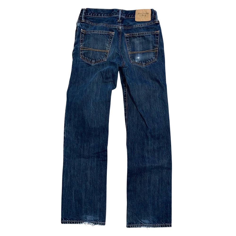 Abercrombie & Fitch Classic Straight Jeans 28x30 Medium Wash Button Fly Denim